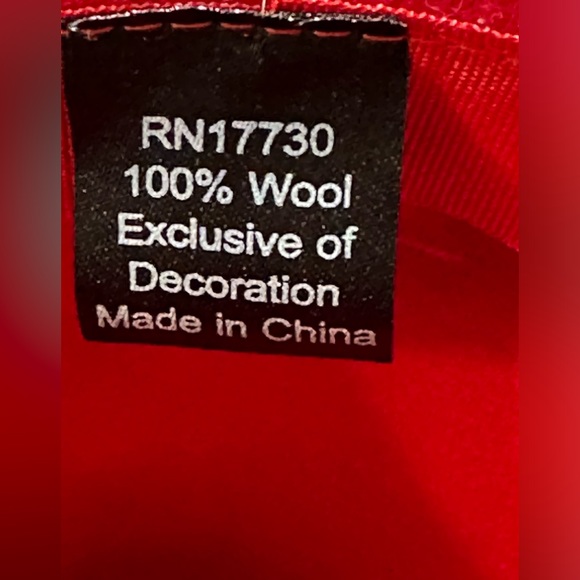 Red Fedora Hat W/Textured Hat Band - Picture 8 of 13